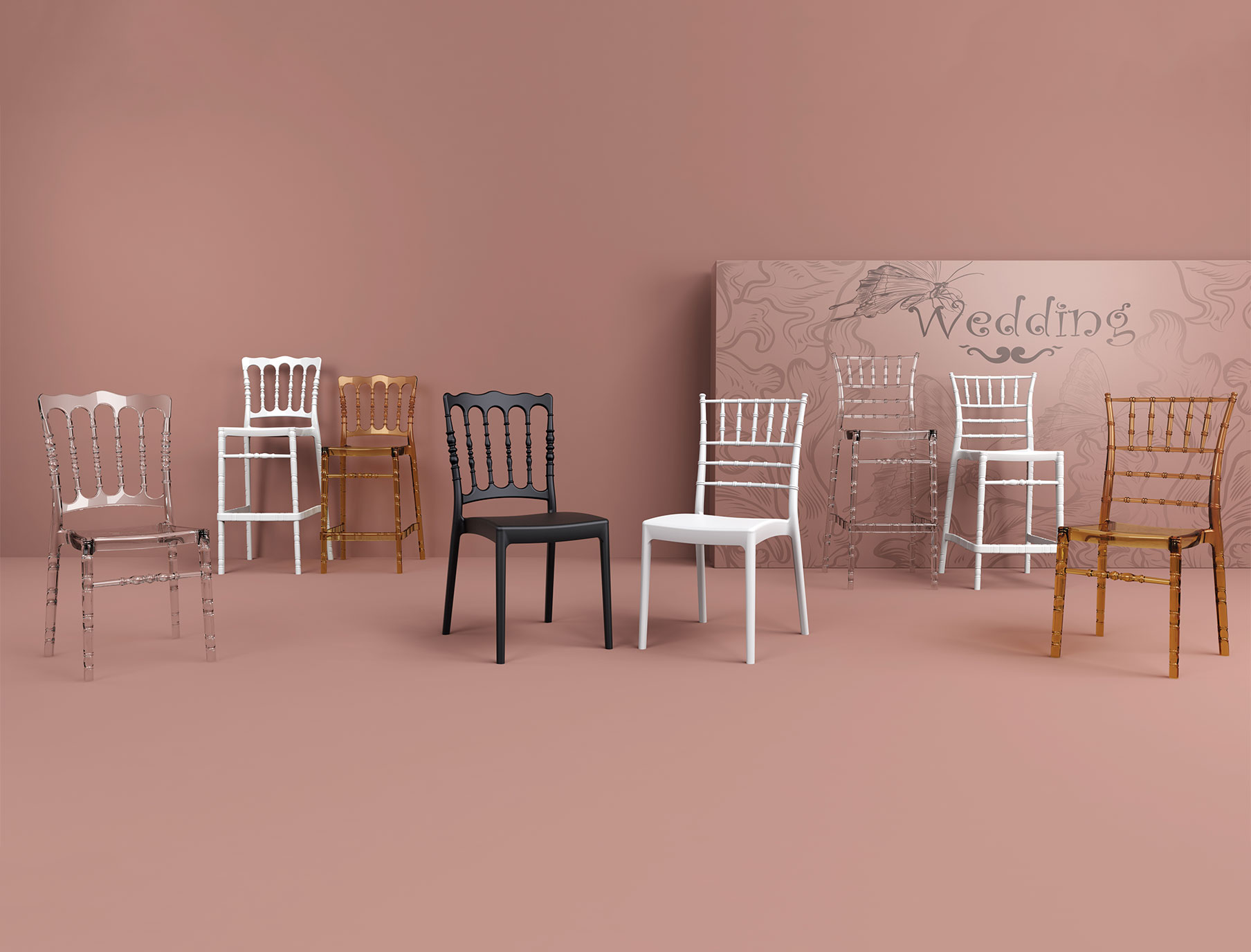 Стул полубарный Chiavari Bar 65